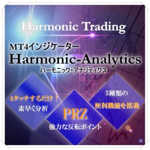 ハーモニックパターンMT4インジケーター！「Harmonic Analytics」裁量型PRZ分析ツール　エイク